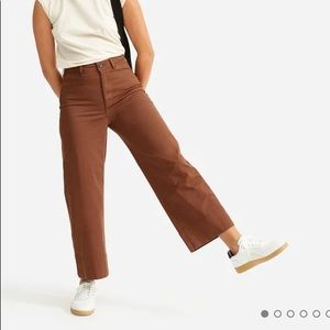 Everlane light-weight wide leg crop chinos
